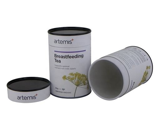 ペーパー合成物にニスをかけて120gsm包装材料、ボール紙の筒の包装をを缶詰にする