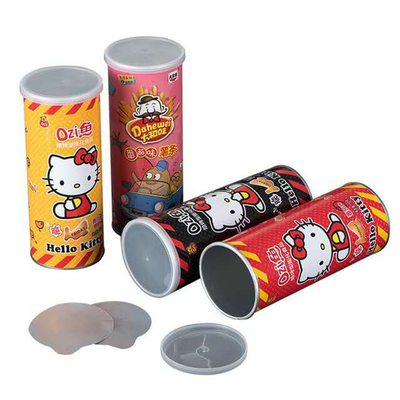 注文の紙管の食品包装のアルミ ホイルのインライン ポテトチップの軽食の容器