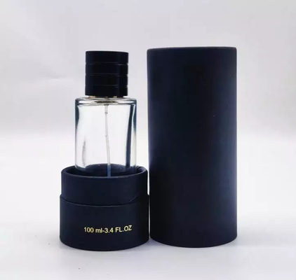 EVAの挿入物が付いている30ml 50ml 100mlの黒いクラフトのボール紙の紙管の香水瓶