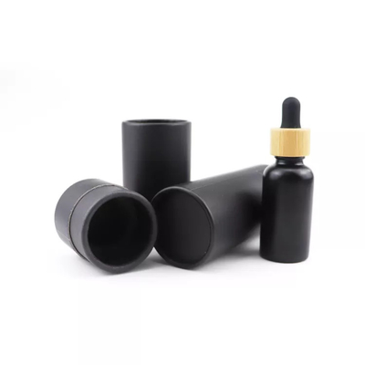 エッセンシャル オイルの点滴器のびんの化粧品の包装の管のための黒いボール紙の管箱