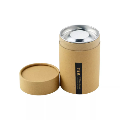 Ecoの友好的な茶包装を包むクラフト紙 シリンダー容器