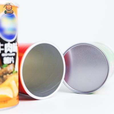 注文の紙管の食品包装のアルミ ホイルのインライン ポテトチップの軽食の容器