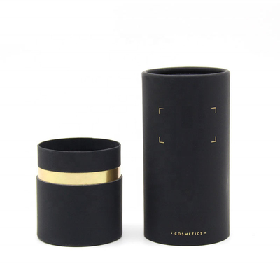 化粧品のびんのための円形の容器を青銅色にする黒いボール紙の香水の管の包装