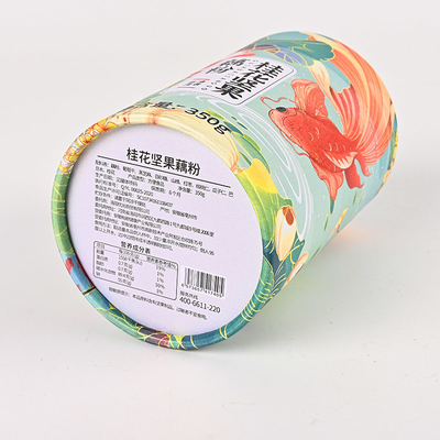 ブリキのふたUVcoatedによってシリンダー ボール紙の筒の食品包装
