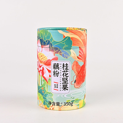 ブリキのふたUVcoatedによってシリンダー ボール紙の筒の食品包装