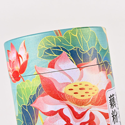 ブリキのふたUVcoatedによってシリンダー ボール紙の筒の食品包装