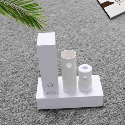 使い捨て可能な子供の抵抗力がある紙の管の白いボール紙の管はロゴの安全ロックのVapeシリンダーをカスタマイズします